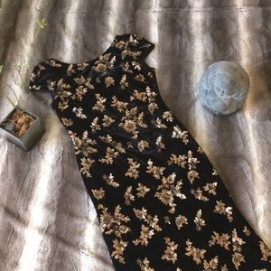 Black and Gold Calvin Klein Dress